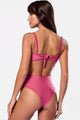 Top Biquini Transpassado e Calcinha Hot Pants Rosa