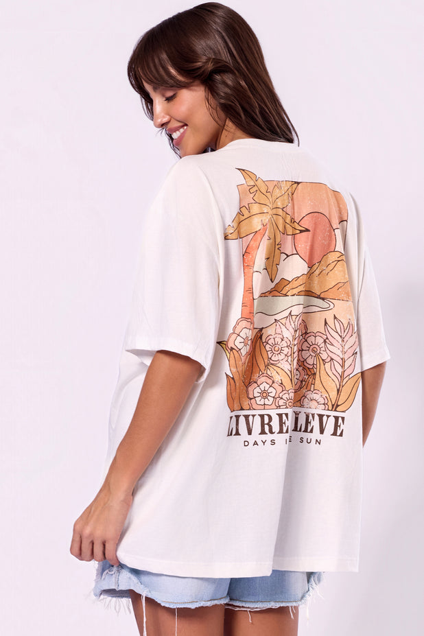 T-Shrit Oversized Vibe Tropical