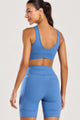 Conjunto Top e Bermuda com Bolso Azul Claro