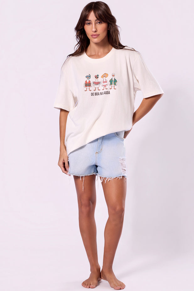 T-Shirt Oversized De boa na Lagoa