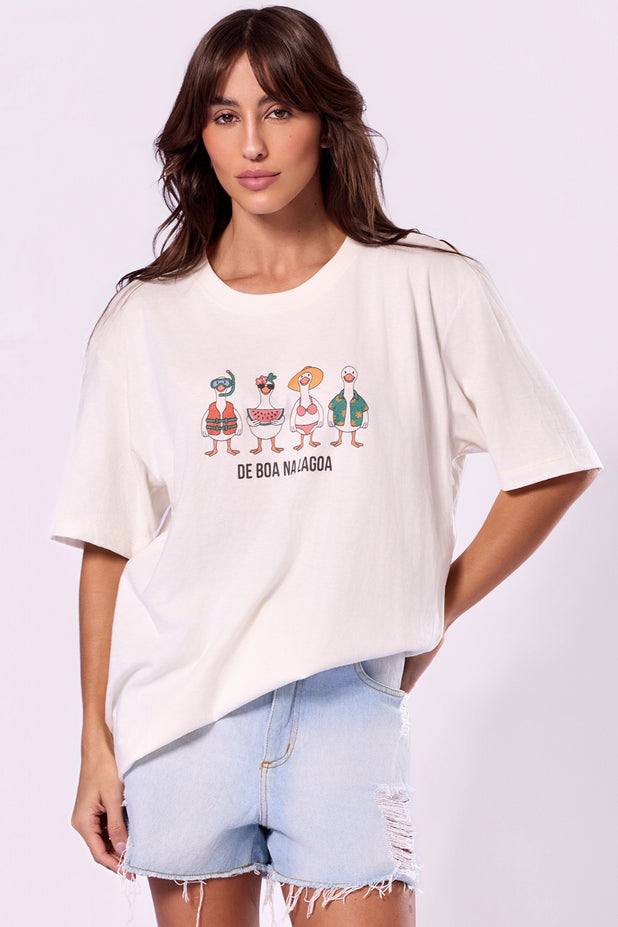 T-Shirt Oversized De boa na Lagoa
