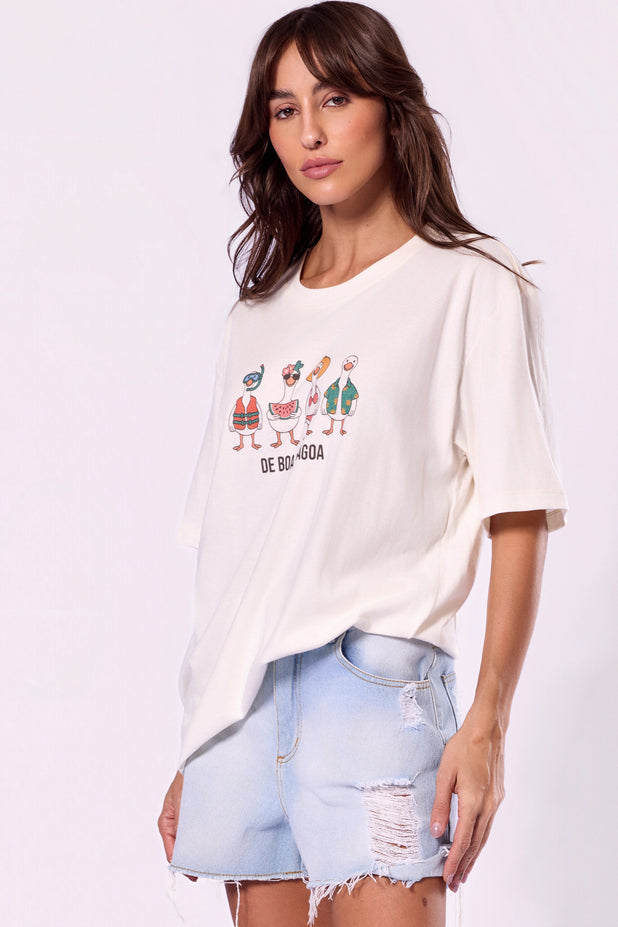 T-Shirt Oversized De boa na Lagoa