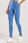 Legging com Bolso Lateral Azul Claro