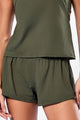 Short Duplo com Bolso Interno Verde Militar
