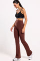 Calça Flare Térmica Flanelada Marrom