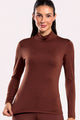 Blusa Térmica Gola Alta Marrom