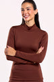 Blusa Térmica Gola Alta Marrom