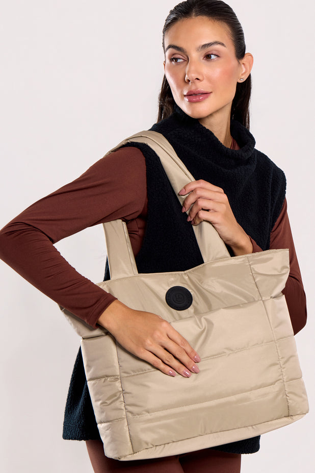 Bolsa Puffer Bege
