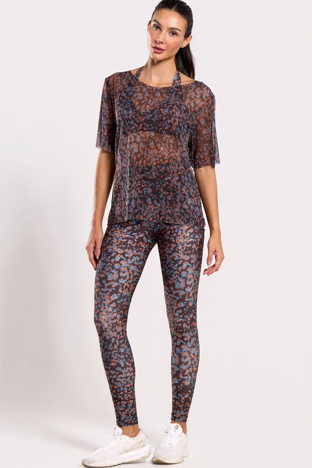 Blusa de Tule Estampada Fluir