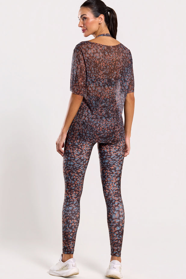 Blusa de Tule Estampada Fluir