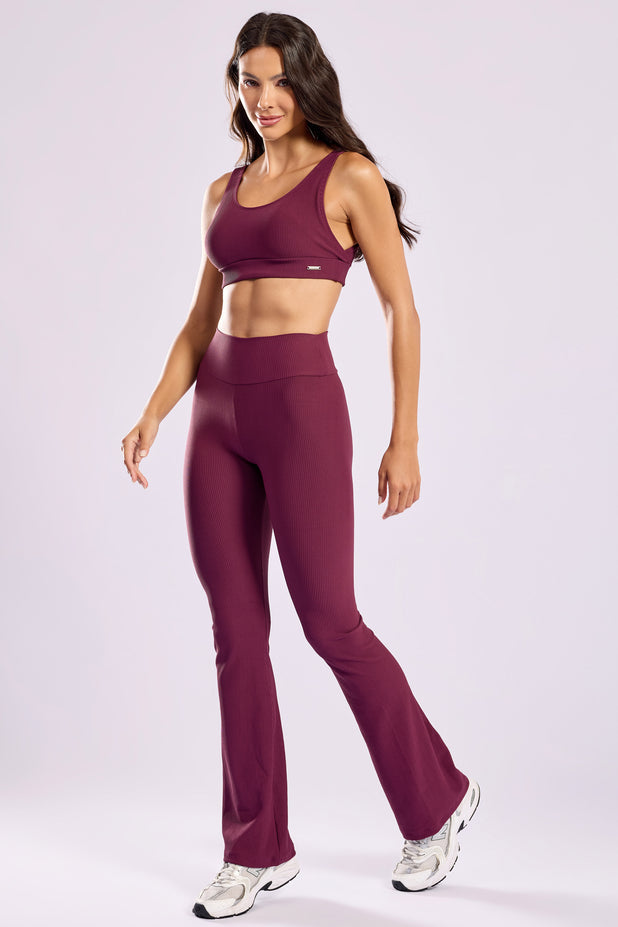 Top Regata Canelado Roxo