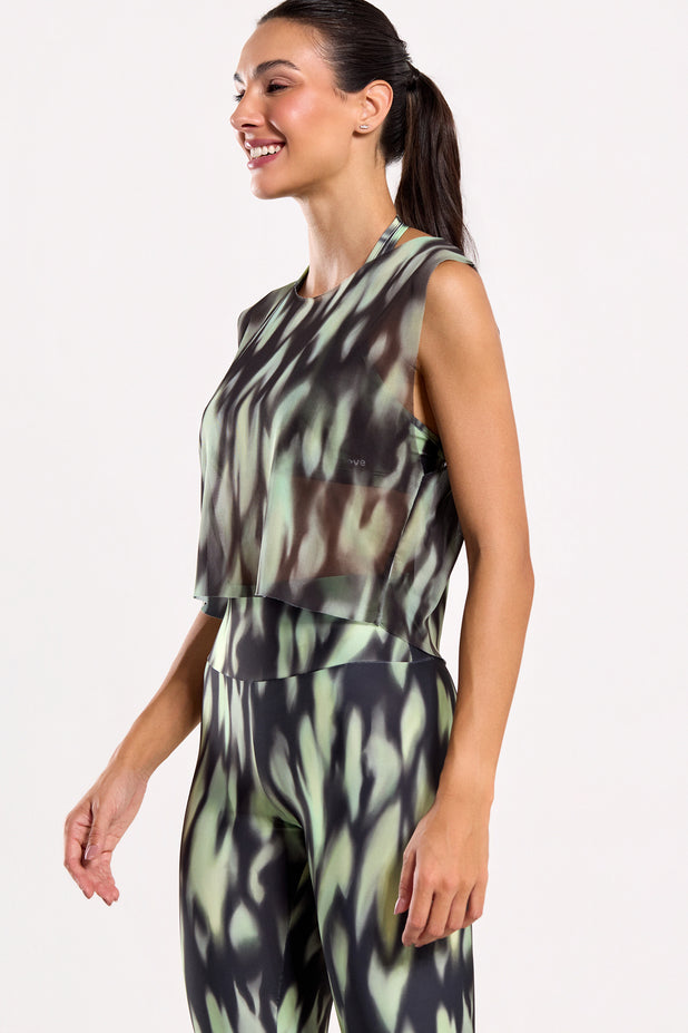Cropped de Tule Natureza