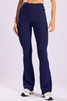 Calça Flare Canelada Azul