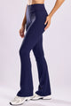 Calça Flare Canelada Azul