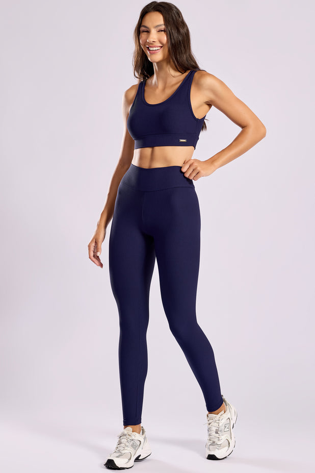 Legging Canelada Azul