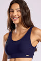 Conjunto Fitness Top Regata e Legging Canelada Azul