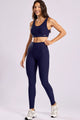Conjunto Fitness Top Regata e Legging Canelada Azul