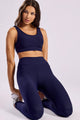 Conjunto Fitness Top Regata e Legging Canelada Azul