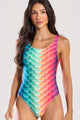 Maiô Decote nas Costas Sereia Colorida