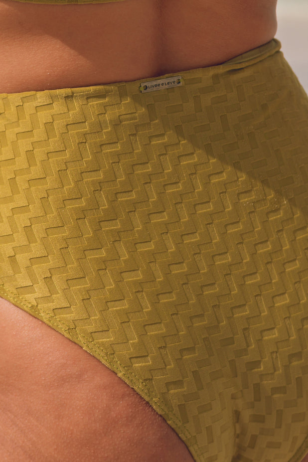 Calcinha Hot Pants Texturizada Pistache