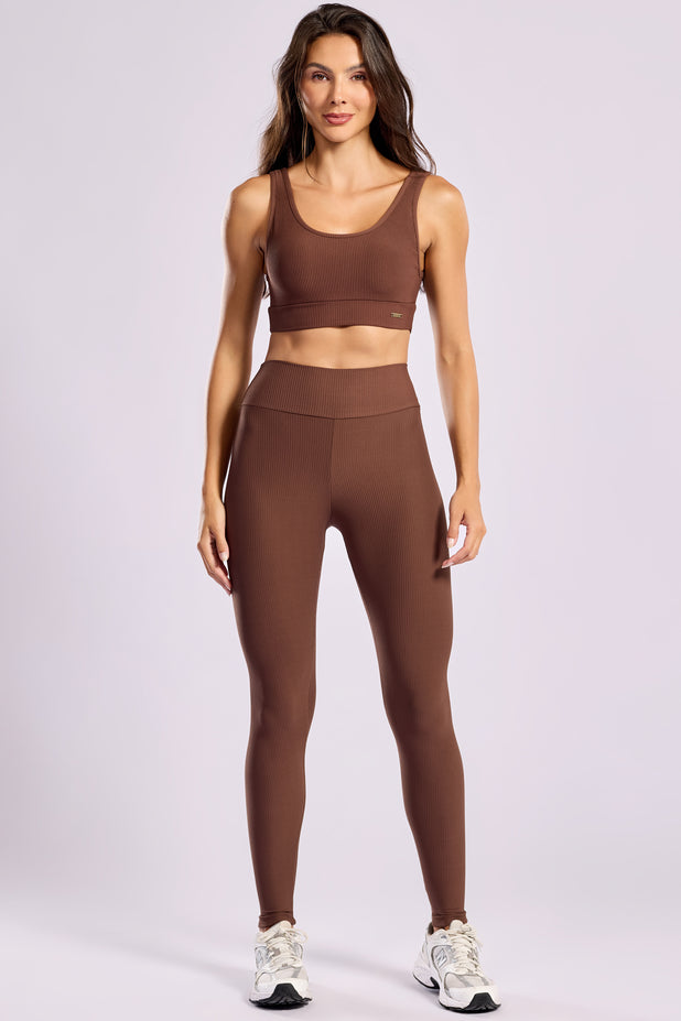 Legging Canelada Marrom