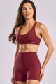 Short de Poliamida com Bolso Lateral Vinho