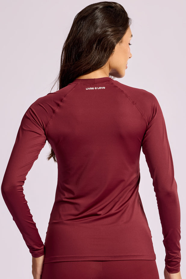 Blusa Proteção UV Vinho