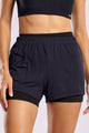 Short de Poliamida com Bolso Lateral Preto