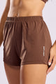 Short Soltinho Elástico Cós Marrom