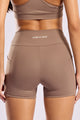 Short de Poliamida com Bolso Lateral Marrom Claro
