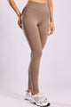 Legging Básica de Poliamida Marrom Claro