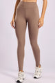 Legging Básica de Poliamida Marrom Claro