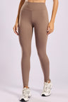 Legging Básica de Poliamida Marrom Claro
