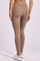 Legging Básica de Poliamida Marrom Claro