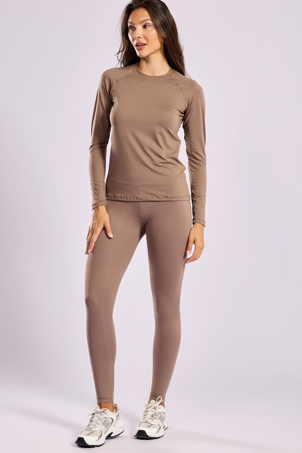 Blusa Proteção UV Marrom Claro