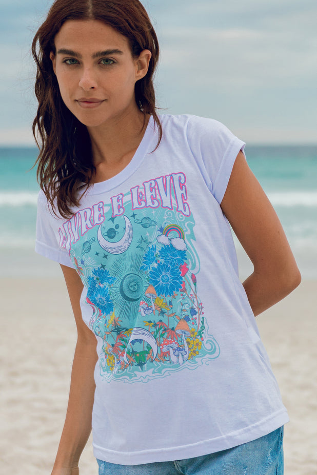 Blusa Baby Long Jardim Místico