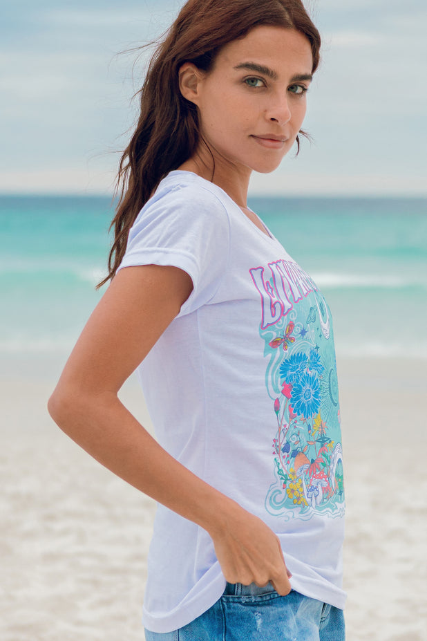 Blusa Baby Long Jardim Místico