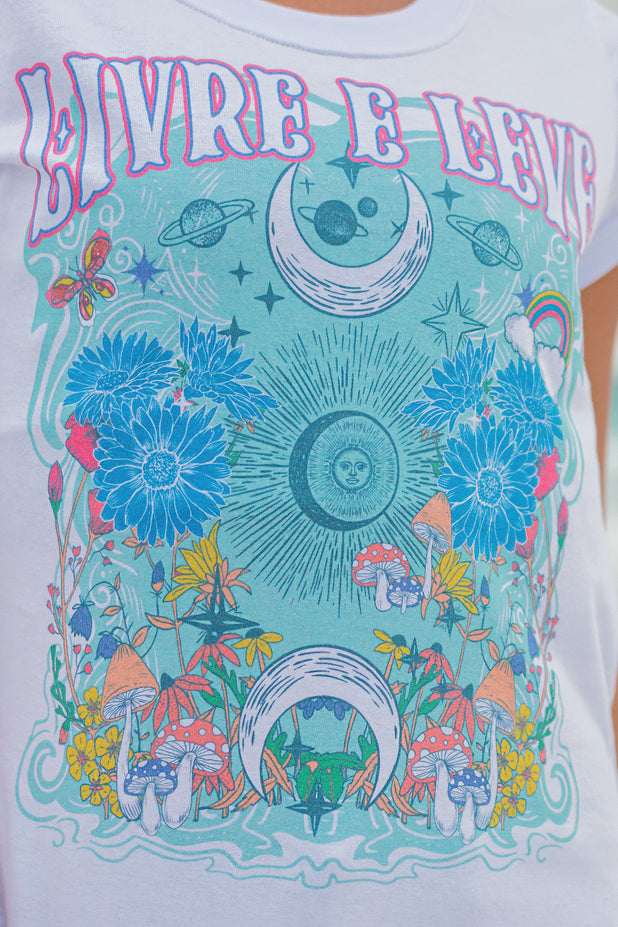 Blusa Baby Long Jardim Místico