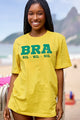 T-Shirt Algodão Bra Sil Sil Sil