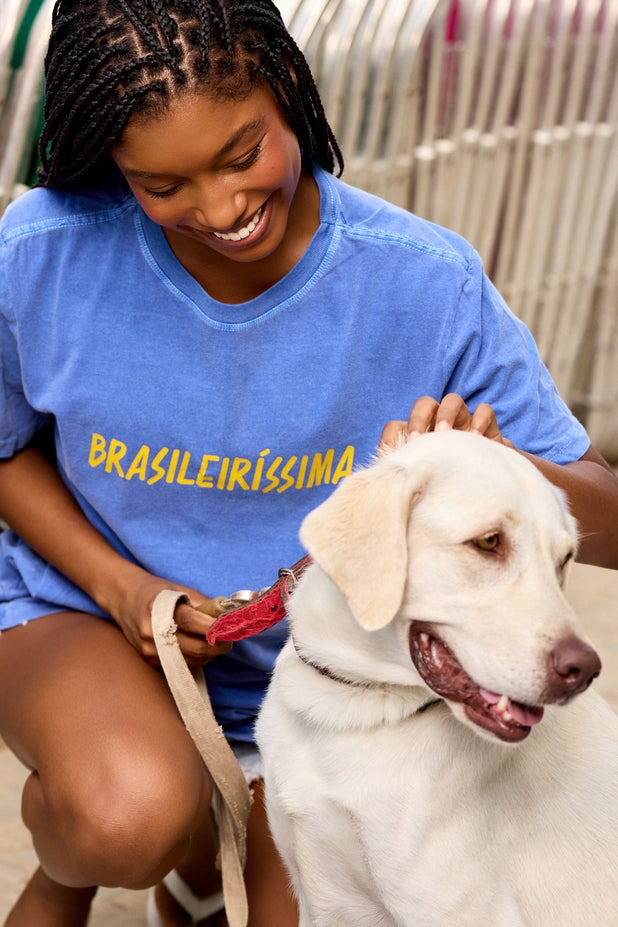 T-Shirt Estonada Azul Brasileiríssima