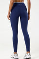 Legging com Cós Transpassado Viés Marinho