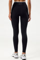 Legging com Cós Transpassado Viés Preto