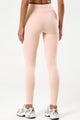 Legging com Cós Transpassado Viés Bege