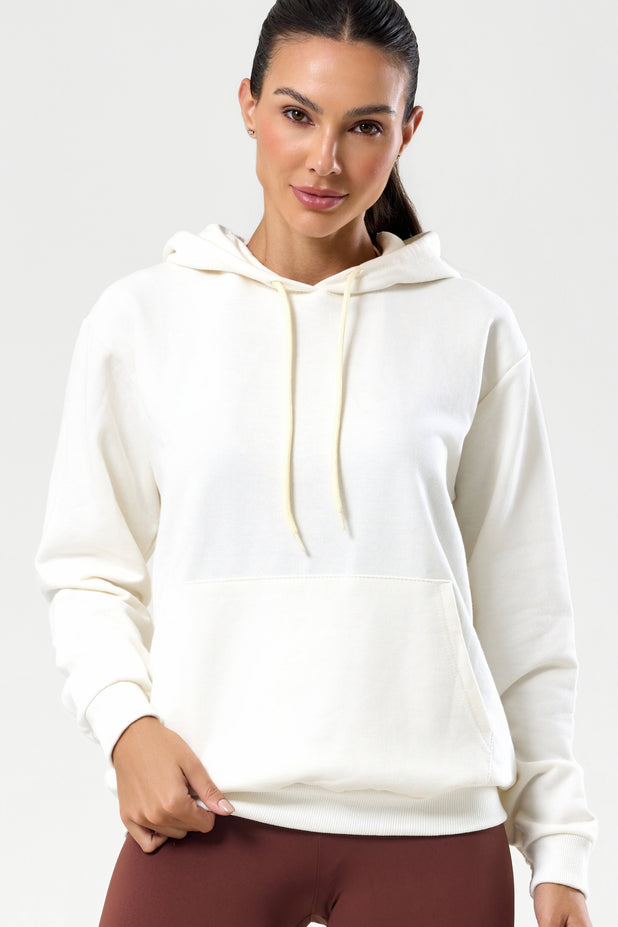 Casaco de Moletom com Capuz Off White