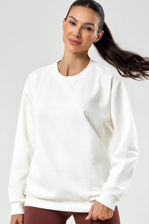 Casaco de Moletom Off White