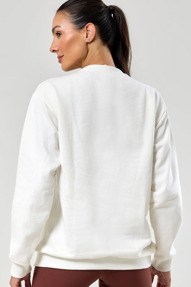 Casaco de Moletom Off White