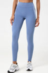 Legging com Cós em V Azul Claro