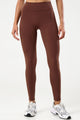 Legging com Cós em V Marrom