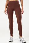 Legging com Cós em V Marrom