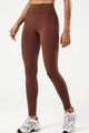 Legging com Cós em V Marrom
